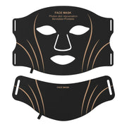 Black flexible LED face mask with portable bendable design