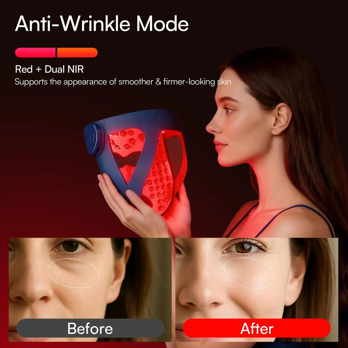 LumaCore Pro 4-in-1 LED face mask with multiple light modes